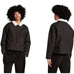 Volcom Weaton Sherpa Lined Heavy Denim Jean Jacket, Size‎ M, NWT